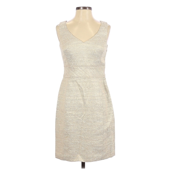 Ann Klein NY Gold Metallic Dress Size 4 - Picture 2 of 11